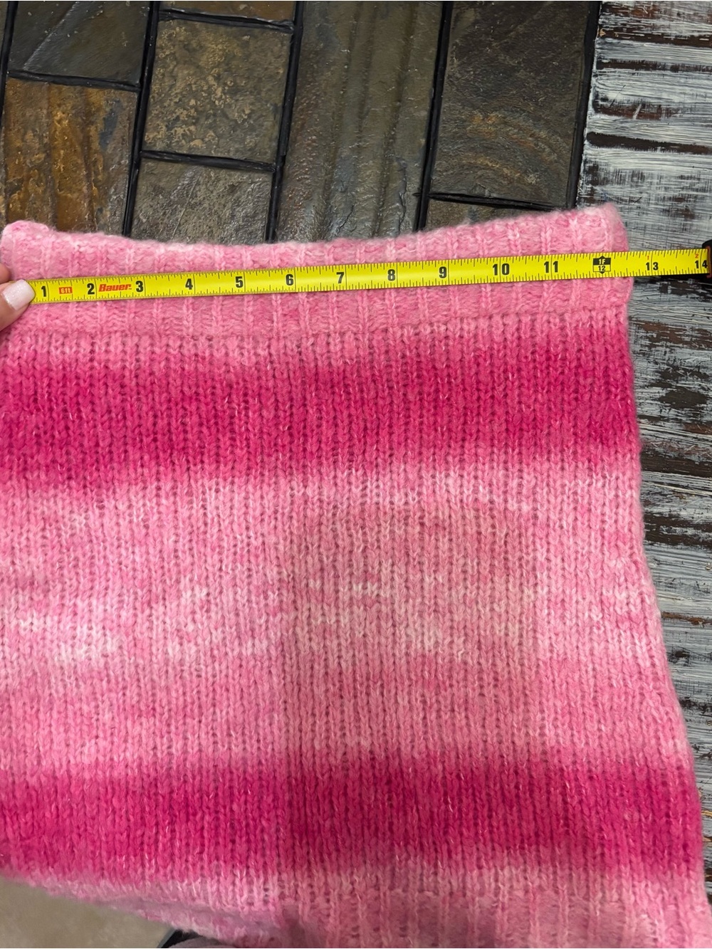 Tach Clothing Pink Gradient Ombre Knit Mini Boho Tania Skirt XS Anthropologie - Picture 9 of 13